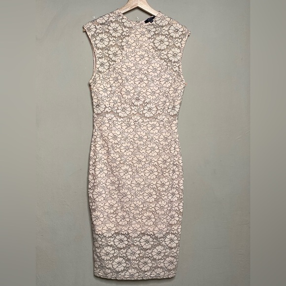 privy Dresses & Skirts - Privy Privately Privileged Women’s Lace Midi Blush Pink Bodycon Dress Size Large